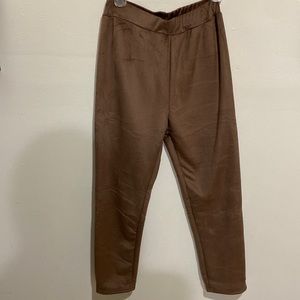 BROWN FLEECE LINED PANTS